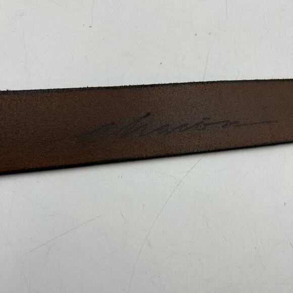 Chacon Brown Leather Belt Native American Beaded Belt 31 main image 7